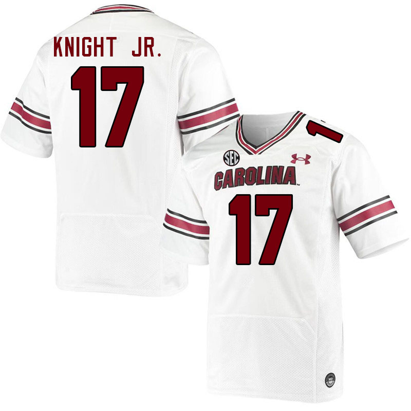 Men #17 Demetrius Knight Jr. South Carolina Gamecocks College Football Jerseys Stitched-White